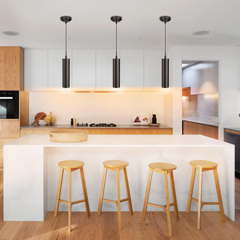 DAKASON Black Pendant Light, LED Modern Pendant Light Fixture for Kitchen Isl...