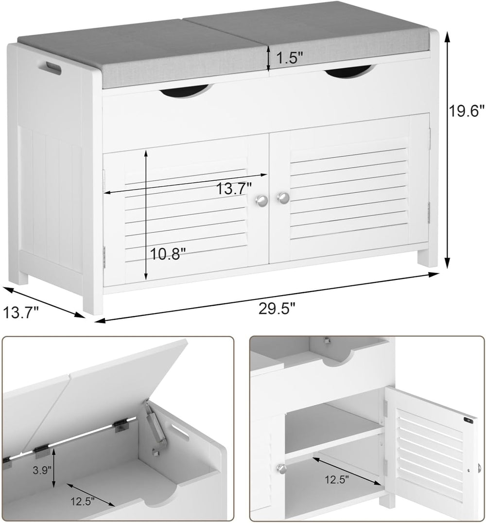 ChooChoo Shoe Storage Bench with Lift Top Storage & Cushioned Seats