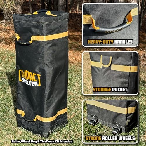 10x10 Heavy Duty Pop Up Canopy - Easy Setup, Commercial Grade Aluminum Frame,...