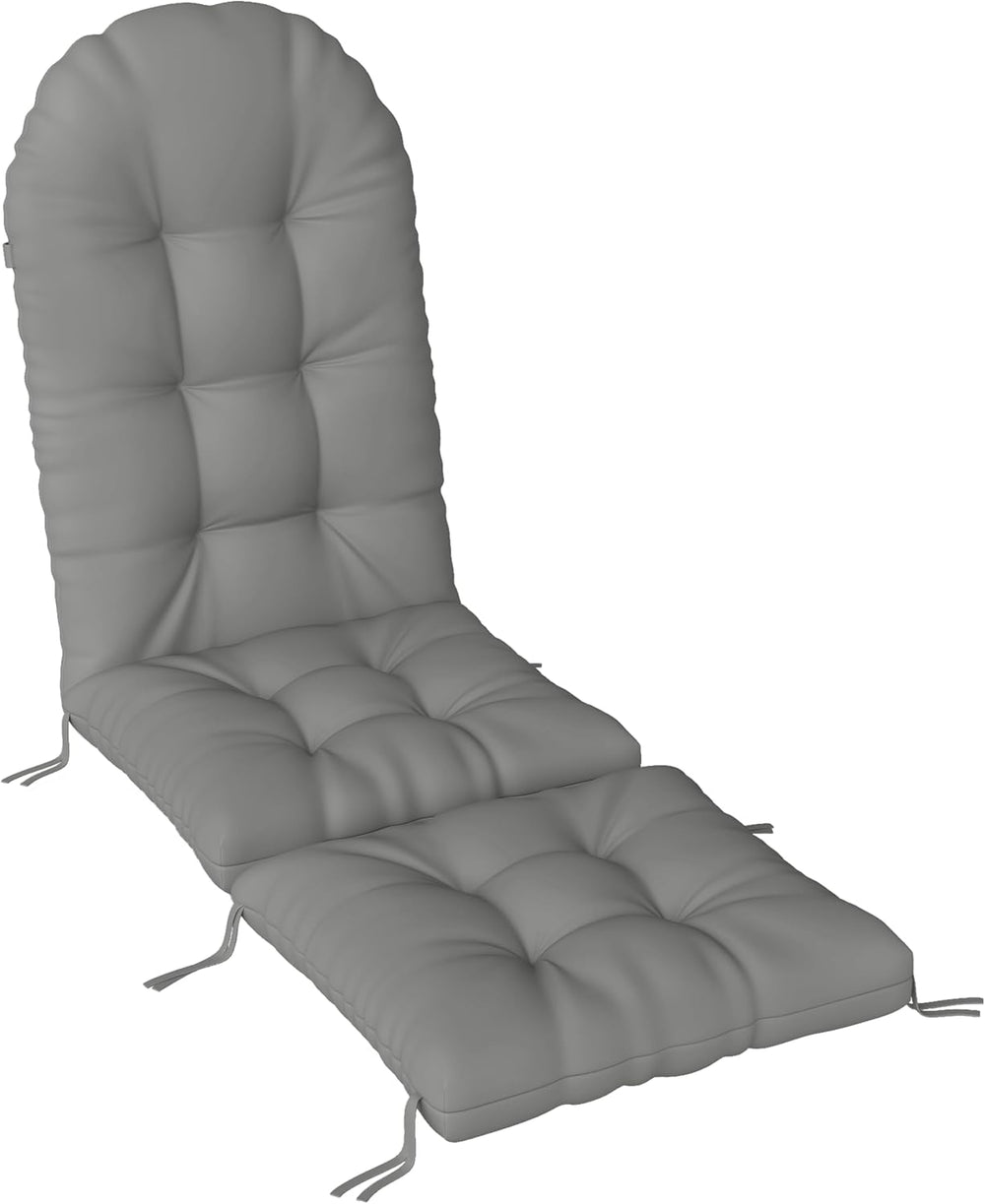 Adirondack Chair Cushion with Ottoman, Folding Adjustable Adirondack Seat Cus...
