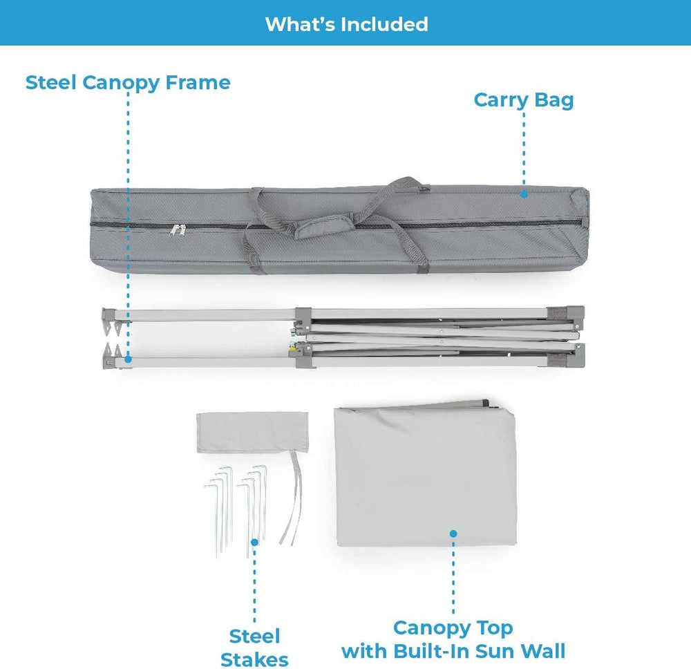 CORE 6 x 4 Instant Canopy Tent with Half Sunwall