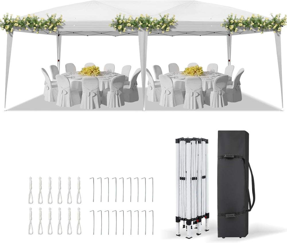 VINGLI 10'x20' Pop Up Canopy Tent Portable Instant Gazebo Party Tent ...
