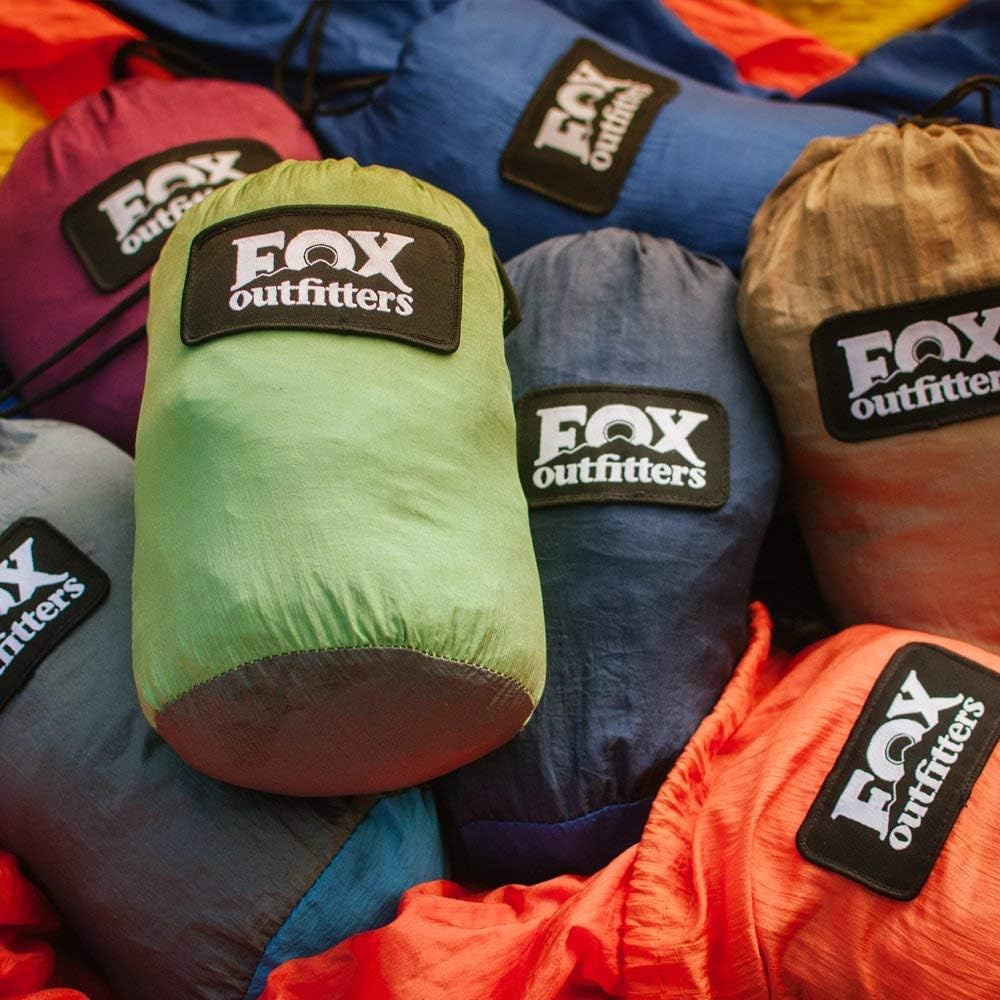 Fox Outfitters Neolite Double Camping Hammock - Lightweight Portable Nylon Pa...