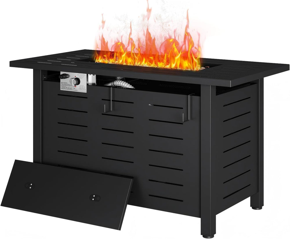 Aoxun 41 Inch Propane Fire Pit Table–50,000 BTU Gas Outdoor Fire Pit Table wi...
