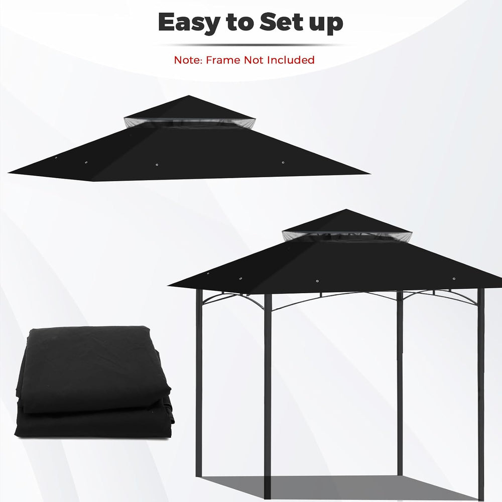 10x10 Canopy Replacement Top for Target Madaga Gazebo, Black