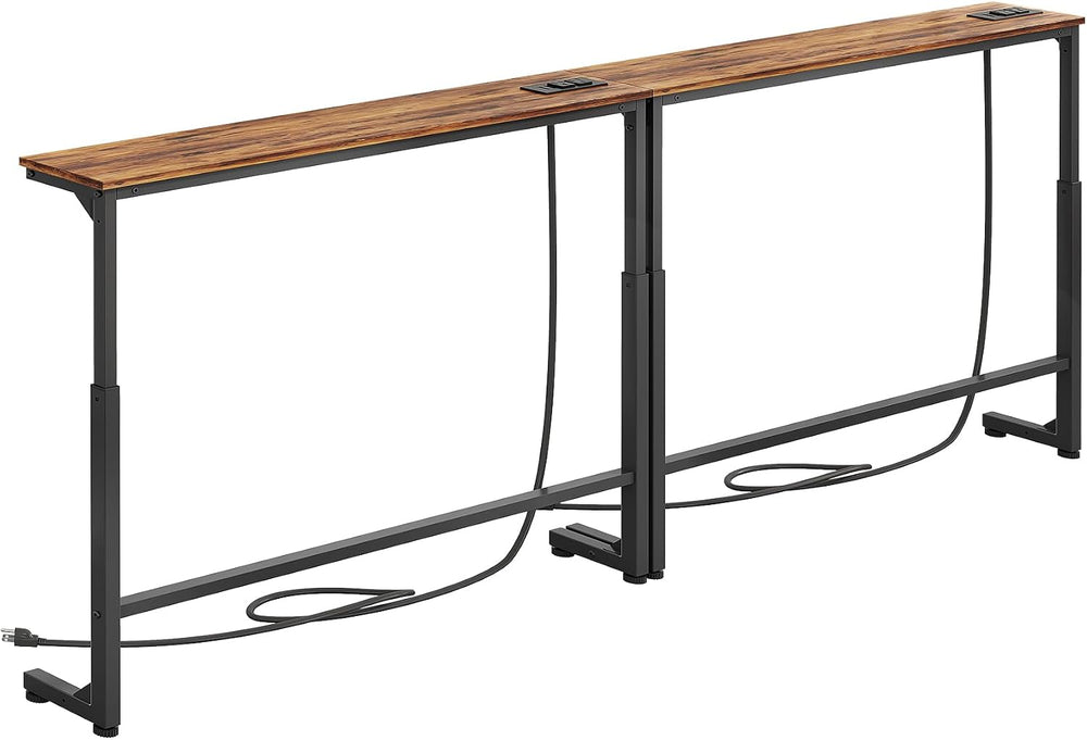 Kitstorack 2-Pack Narrow Console Table with Adjustable Height (25"-33&qu...