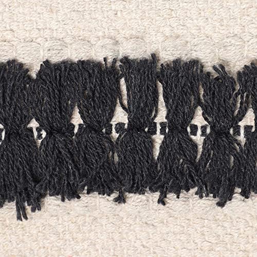 · REDEARTH · Textured Handwoven Throw Pillow Cases Geometric Craft Black