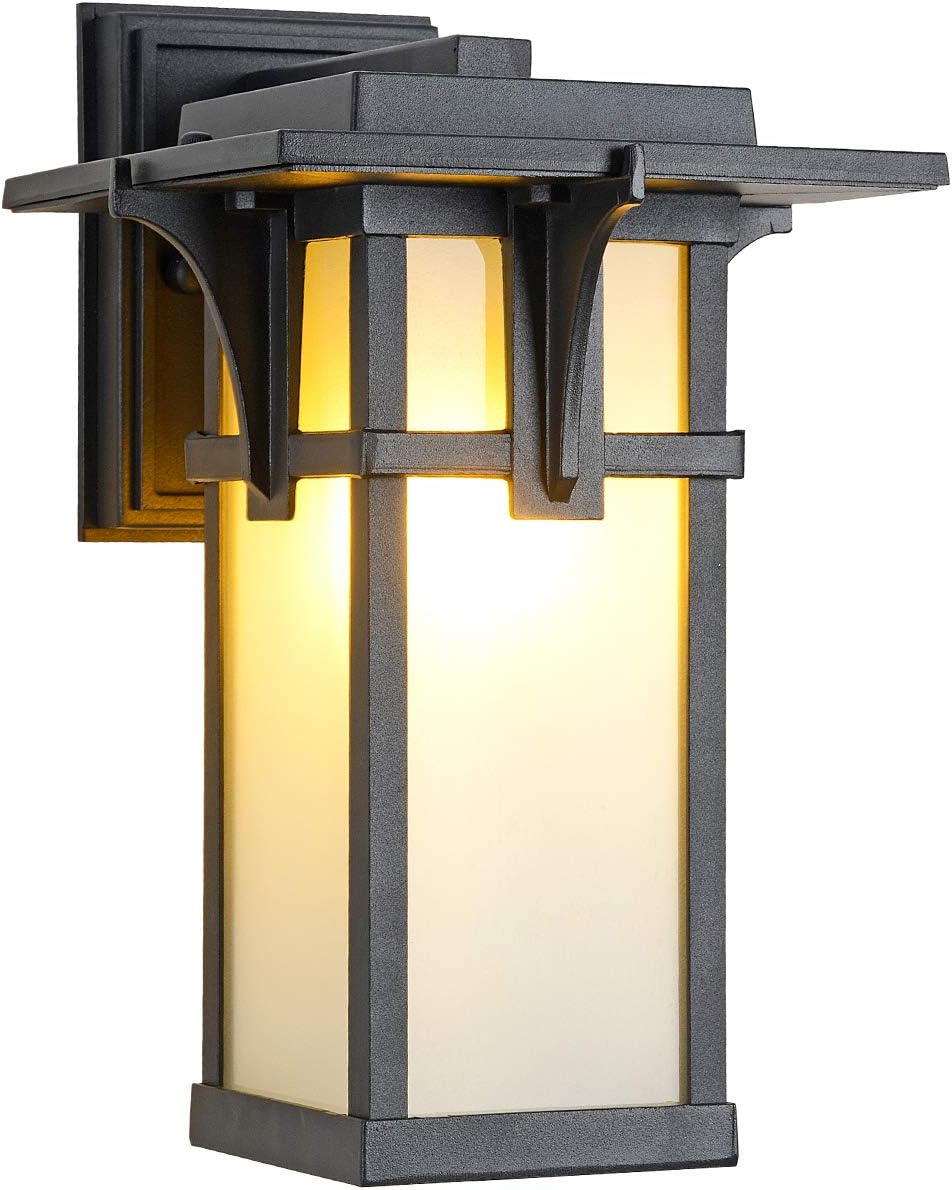 Porch Lights Wall Mount Outdoor Wall Lantern Waterproof Aluminum with Frosted...