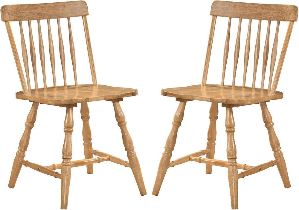 GIANTEX Windsor Dining Chairs Set of 2 w/Curved Spindle Back & Turned Legs