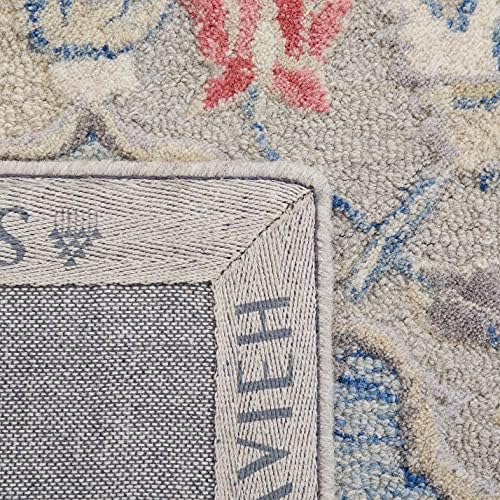 SAFAVIEH Glamour Collection 10' x 14' Ivory/Red GLM622A Handmade Prem...
