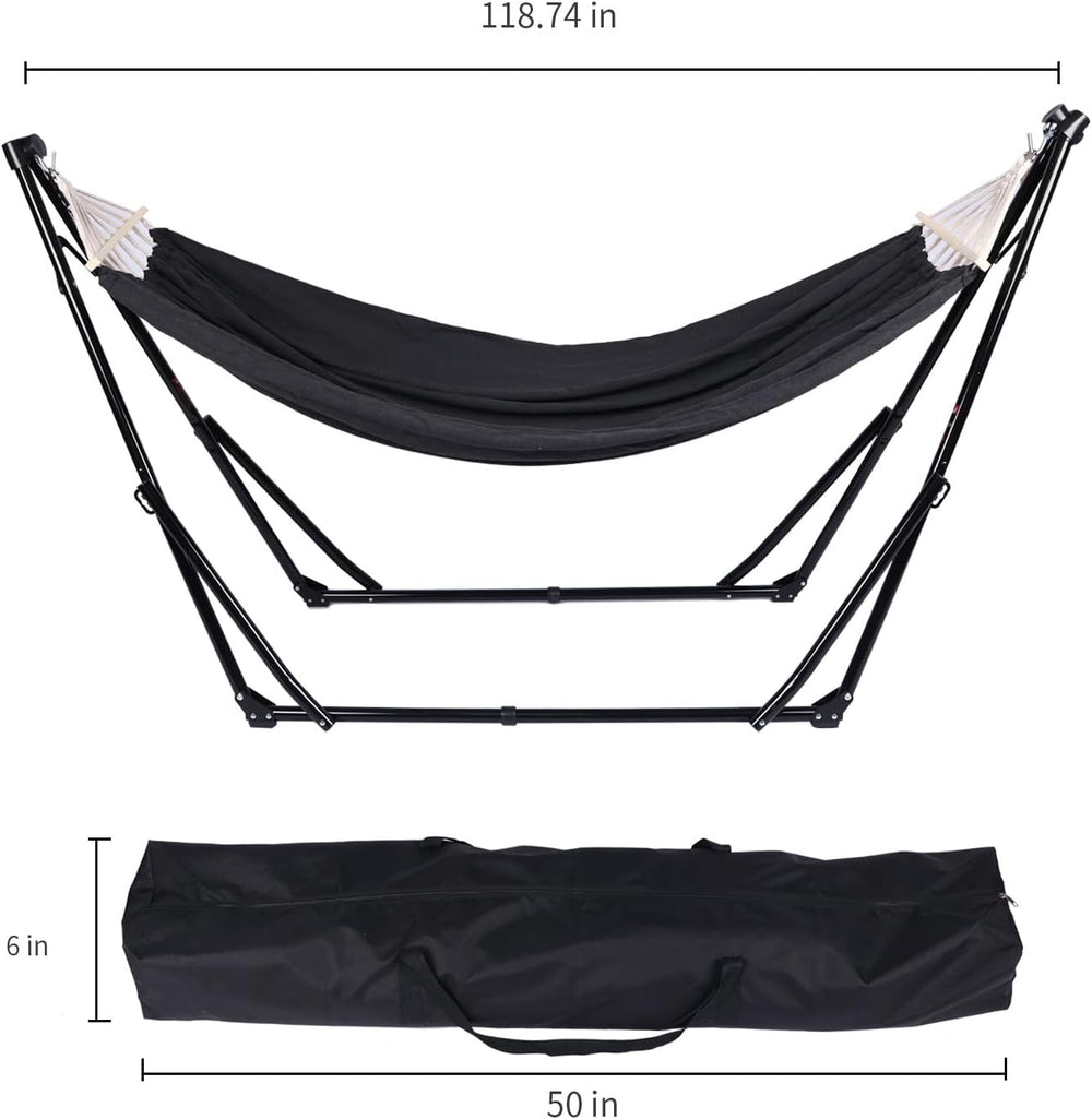 2 in 1 Hammock with Stand - Portable Hammock & Swing Chair, No Tools Asse...
