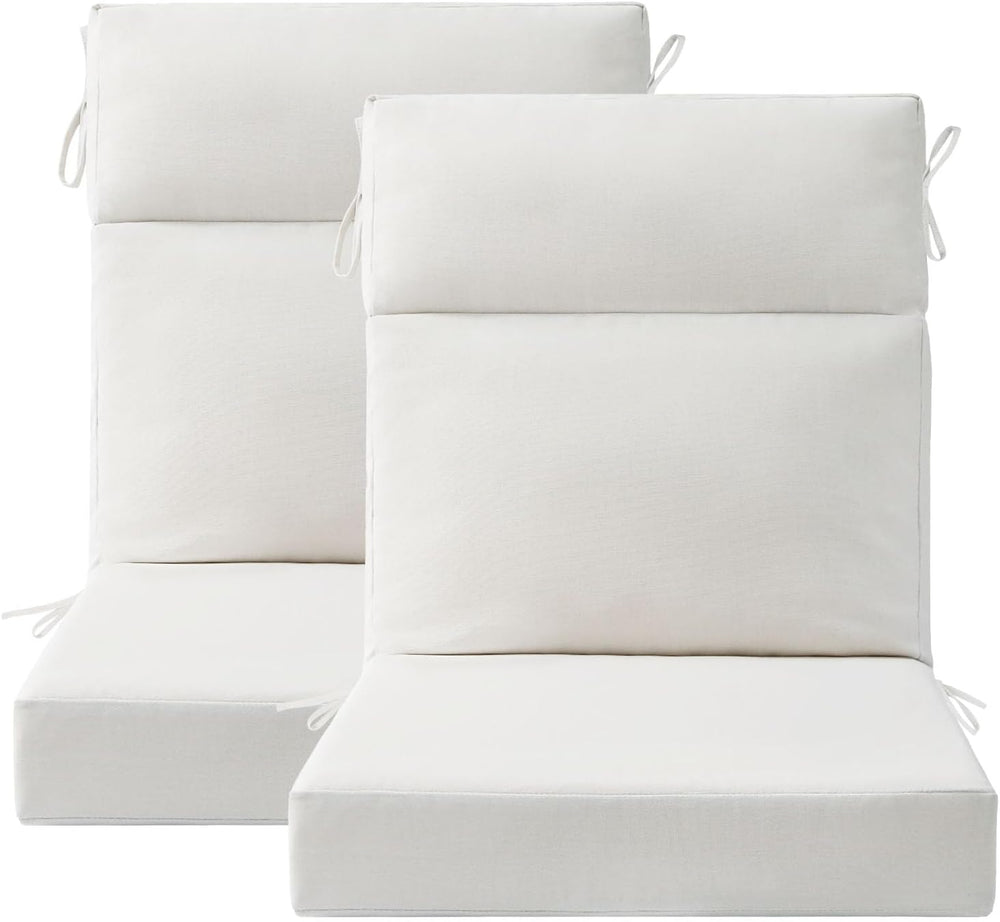 Unimatta Outdoor High Back Chair Cushion Seat Pads, 44 x 21 Inch Water-Repell...