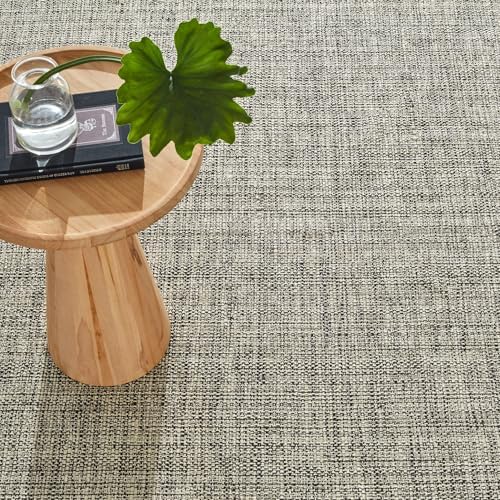 Dash & Albert Marled Black Geometric Handwoven Rug, 9'6"x13'...