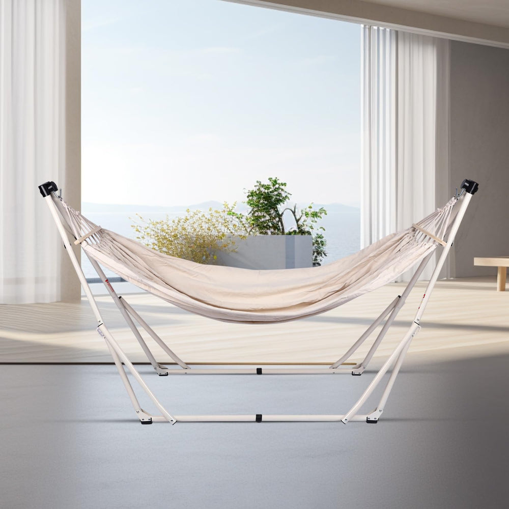 2 in 1 Hammock with Stand - Portable Hammock & Swing Chair, No Tools Asse...