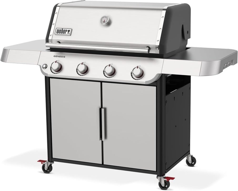 Weber® Genesis S-415 Gas Grill, Propane Grill, Stainless Steel BBQ Grill