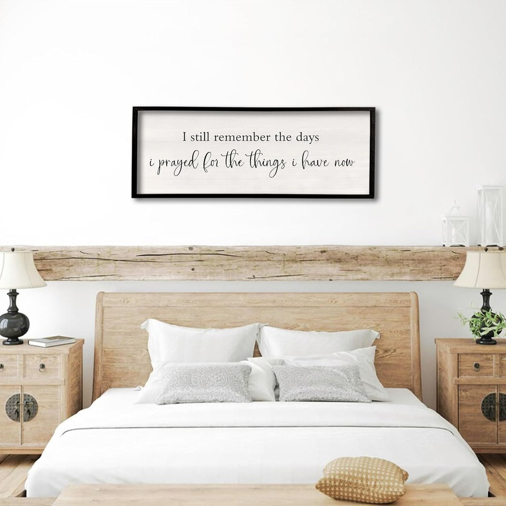 comurdyo I Still Remember the Days I Prayed Sign, 32" x 12", Black