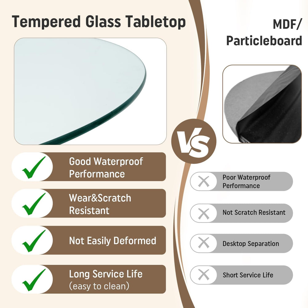Round Bar Table, 37.4" High Pub Table, 31" Small Cocktail Table wit...