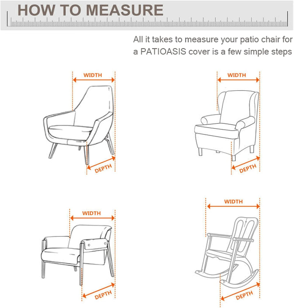 Waterproof Outdoor Single Arm Chair Covers Grey 36''w x 37''d...