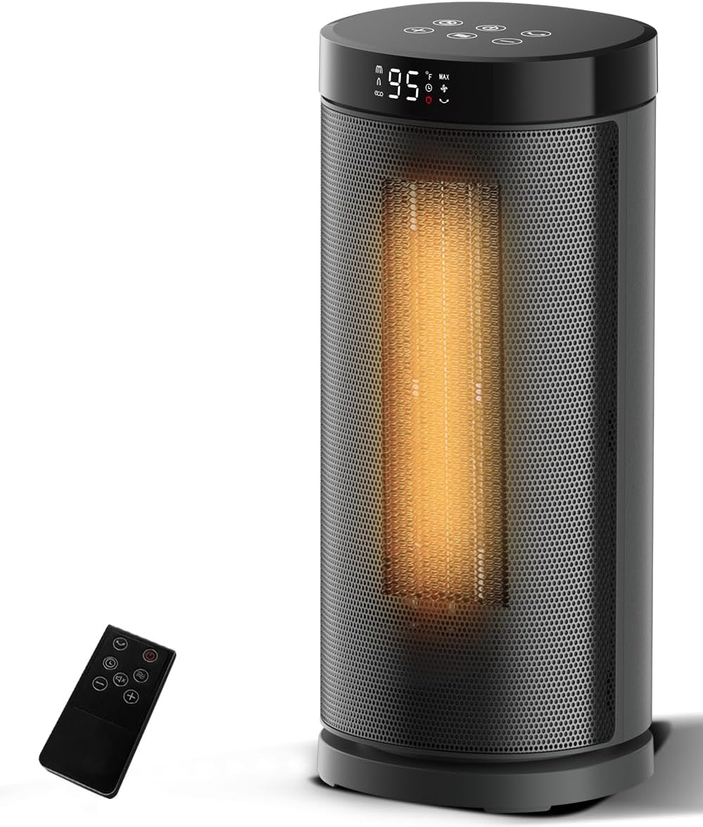 Sunnote Space Heater for Indoor Use, Portable Heater with 80°Oscillating