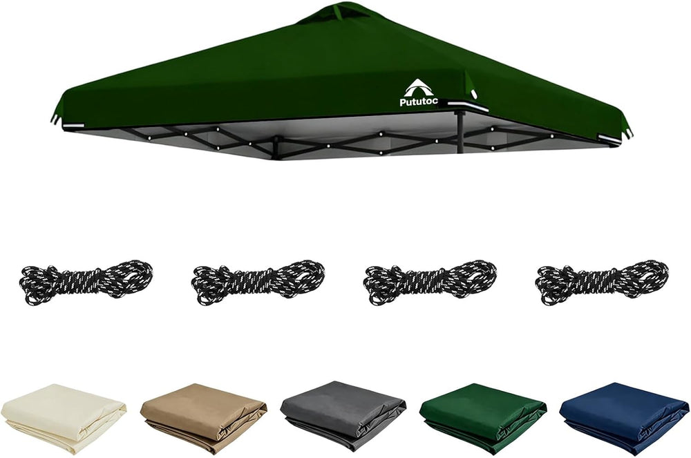 8x8ft Canopy Replacement Top Cover with Air Vent, UV Protected & Waterpro...