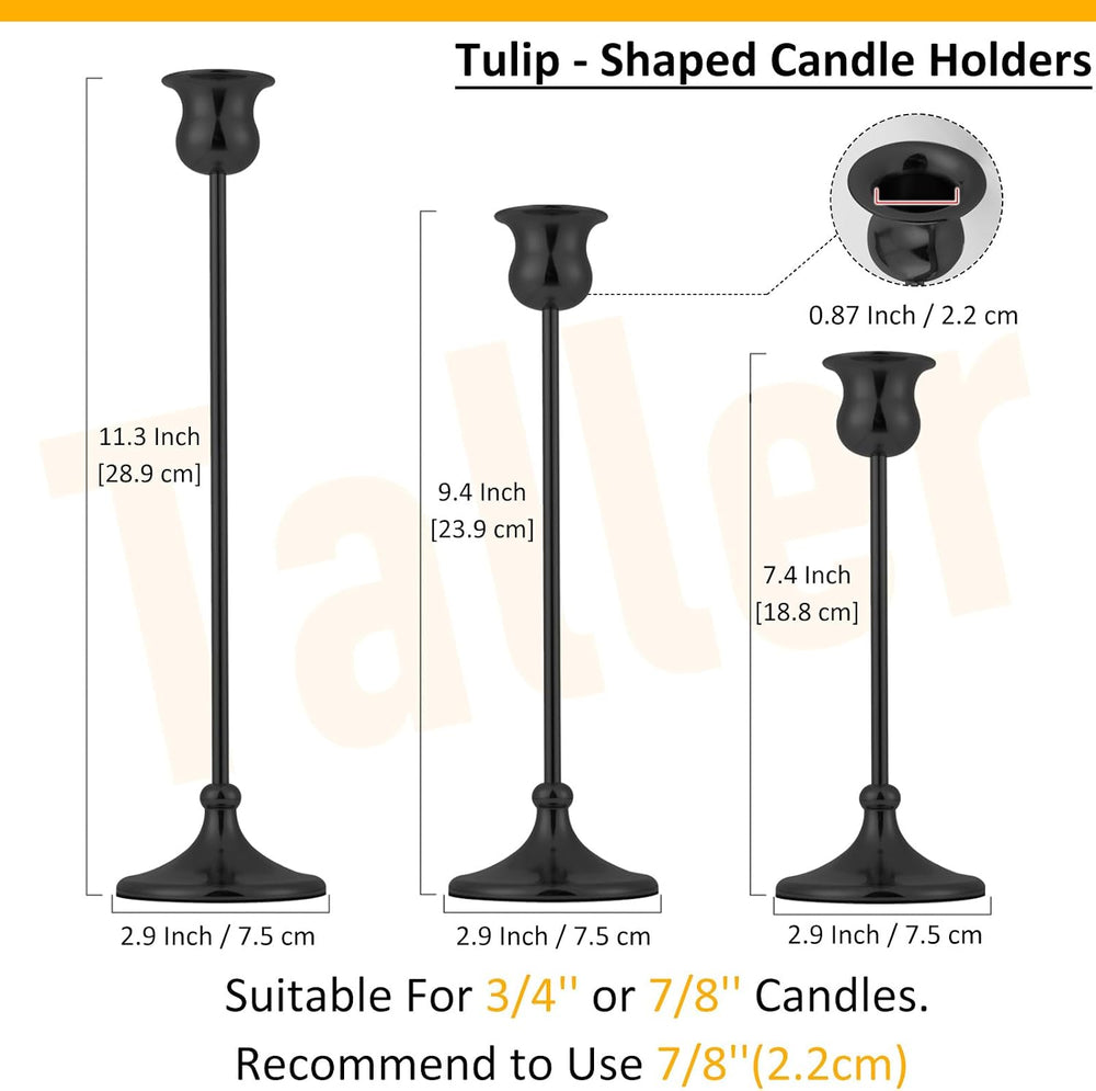 Taper Candle Holder Tall Vintage Metal Candlestick Holders Candle Stick Cande...