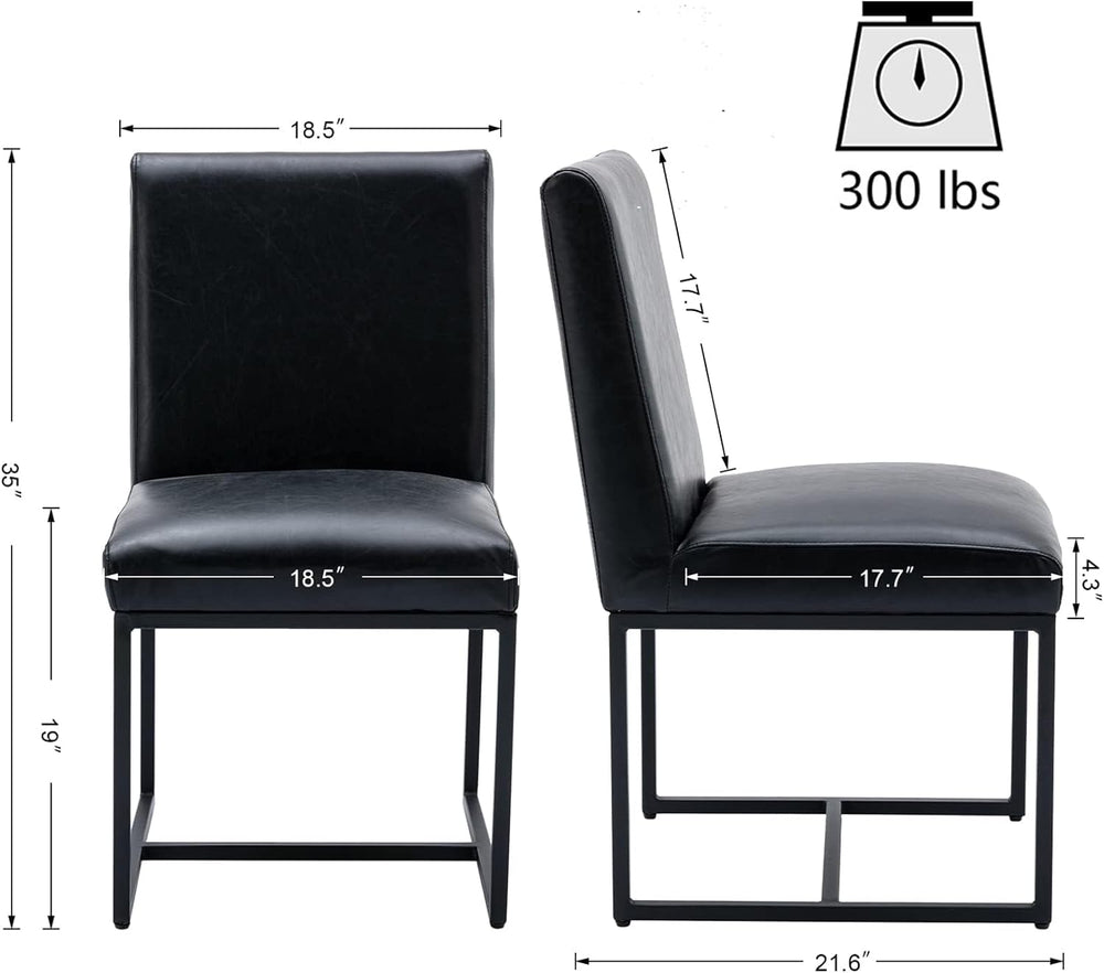 HNY Modern Dining Chairs Set of 6, Upholstered Leather Dining Room Chairs wit...
