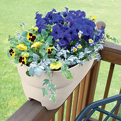 Bloomers Rail Picker Self-Watering Railing Planter Grow Box – 24" Weathe...