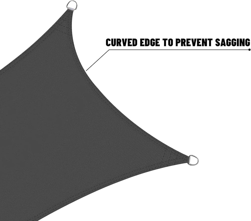 LOVE STORY 10' x 13' Waterproof Sun Shade Sail for Outdoor Patio, Dar...