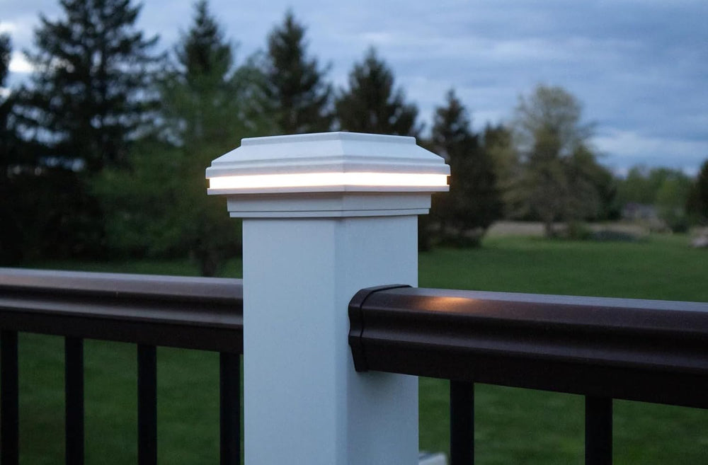 Tru-Scapes® 4.5” Composite LED Low Voltage Deck Post Cap Light (ONLY fits a T...