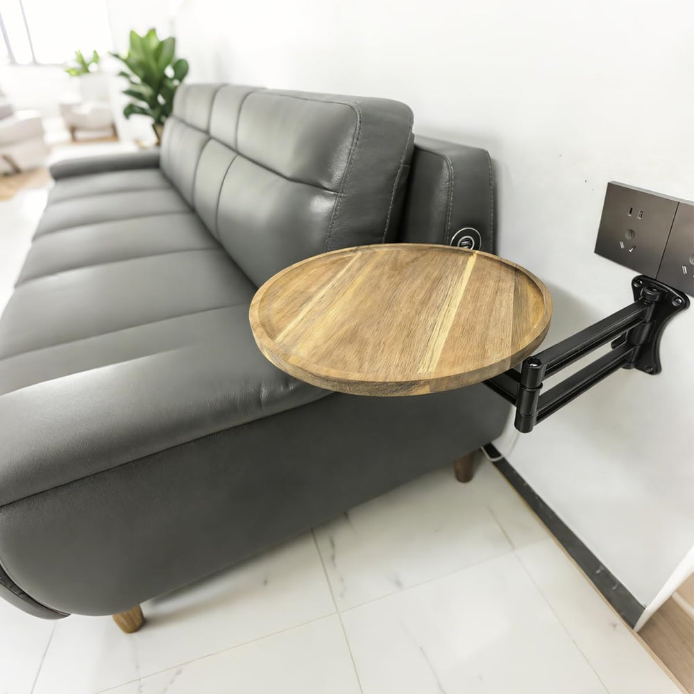 11.8-inch Retractable Wall-Mounted Folding Table with Adjustable Angle