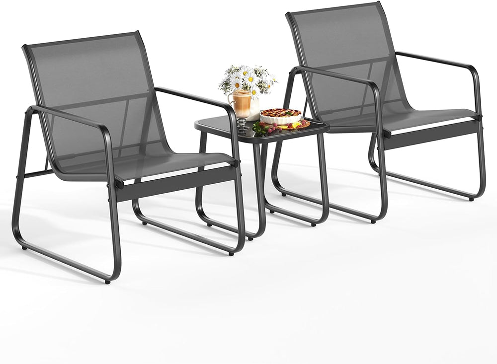 Gizoon Patio Chair Set of 2, Patio Bistro Set, Outdoor Patio Furniture Set