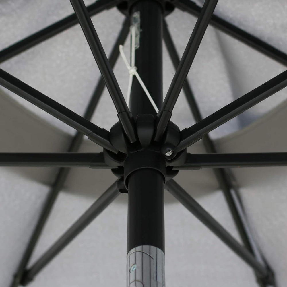 Sunnyglade 9' Patio Umbrella Outdoor Table Umbrella with 8 Ribs Grey