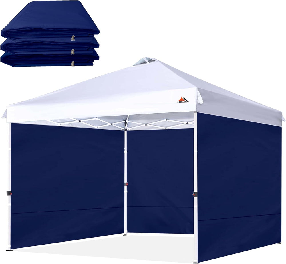 SCOCANOPY SunWall for 12x12 Pop Up Canopy Frame, 3 Pack SideWall Only (Navy B...