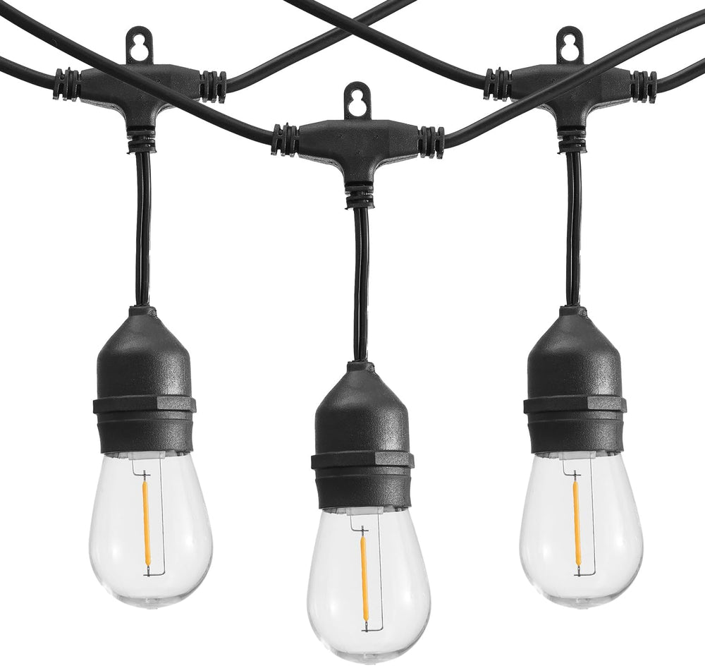 SUNTHIN 50FT Outdoor String Lights with 16 1W LED Bulbs