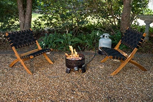 Patio Sense Sava Outdoor Folding Chair | Acacia Wood Construction | Black Wov...