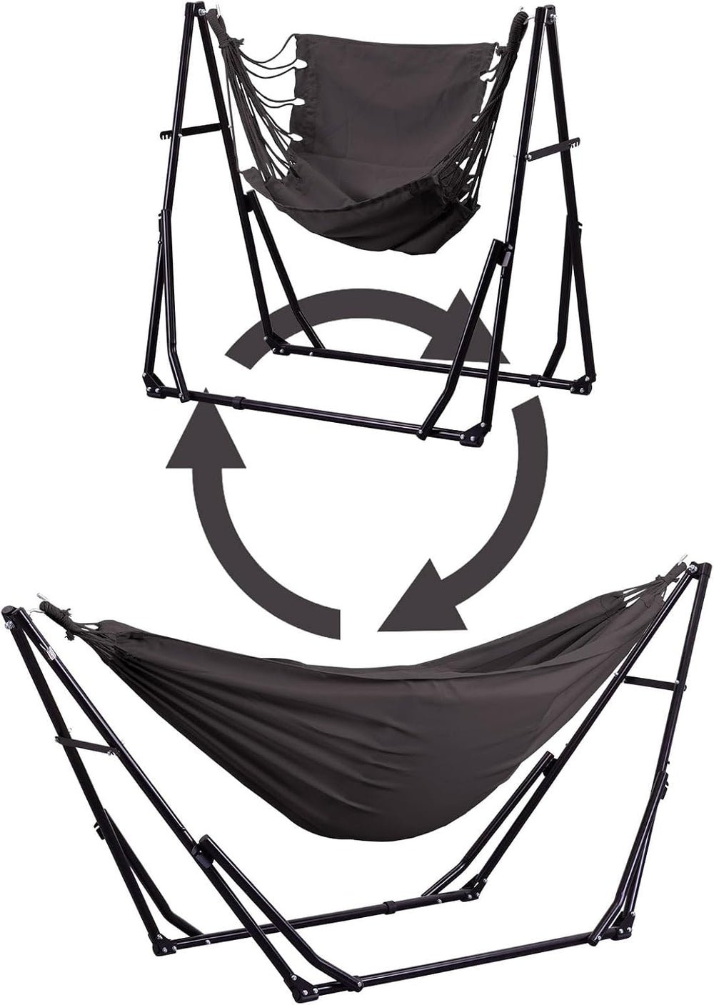 2 in 1 Hammock with Stand, Outdoor Hammock Swing Chair with Portable Heavy Du...
