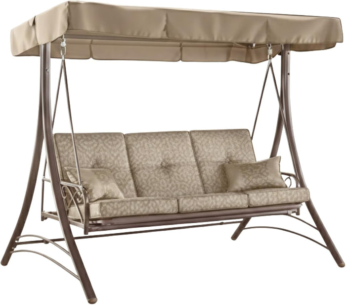 Garden Winds Durable 350 Replacement Canopy Top Compatible with Callimont Park Swing Models RUS4239, RUS4239-WM - Beige