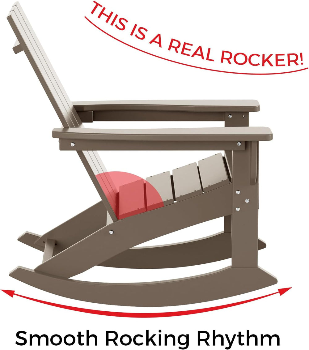 Costaelm Outdoor Adirondack Chair, All Weather Resistant Lawn Chairs Balcony ...