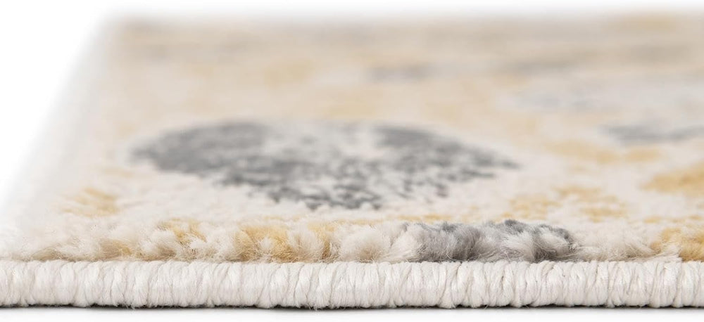 Rugs.com - Charleston Rug – 8' x 10' Yellow Easy-Clean Rug Modern Flo...