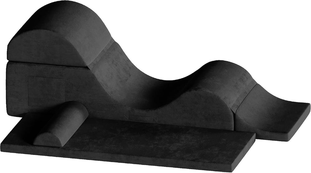 Convertible Yoga Chair for Adults, Ergonomic Foam Lounge with Lumbar Pillow, ...