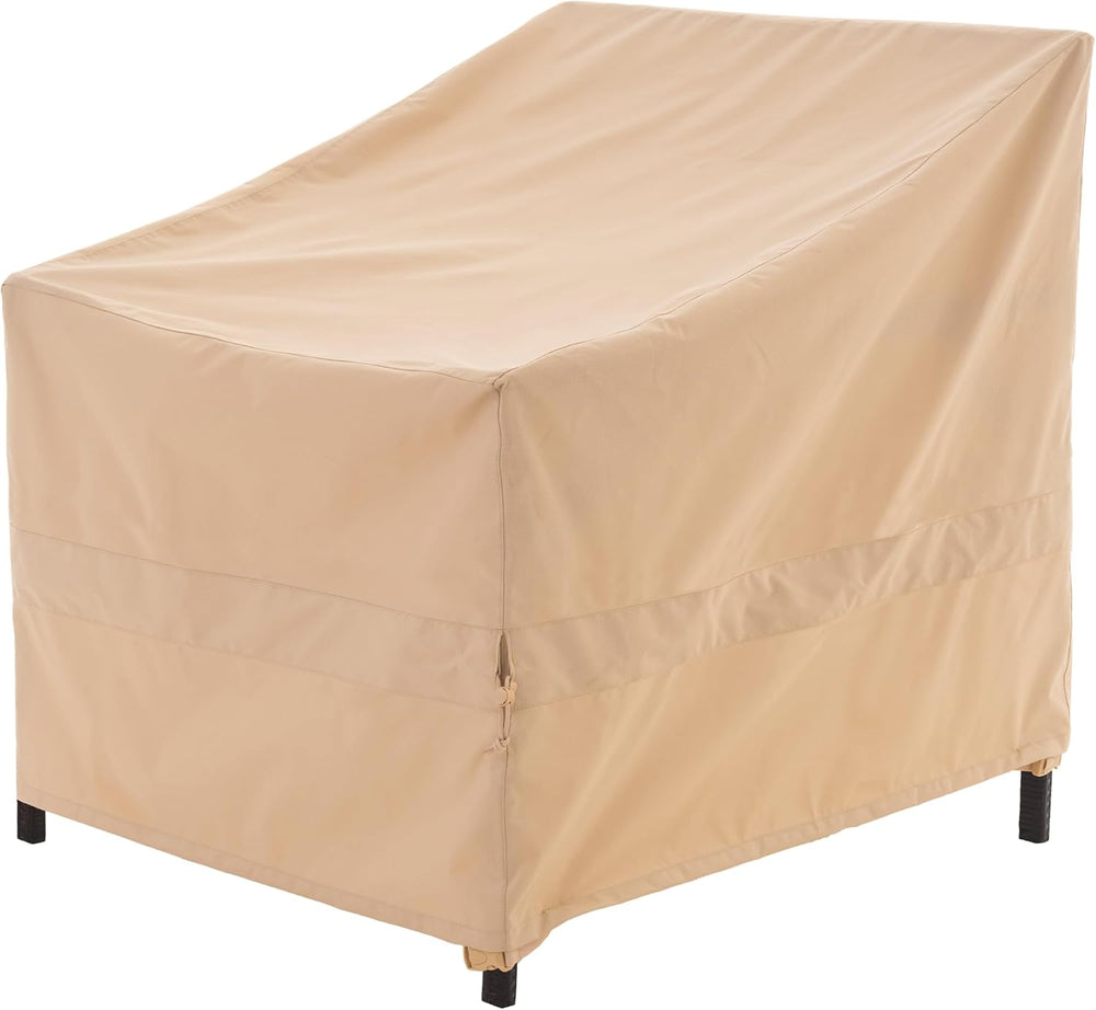 WJ-X3 Patio Chair Cover Heavy Duty, 36W x 40D x 36H, Beige, 1-Pack