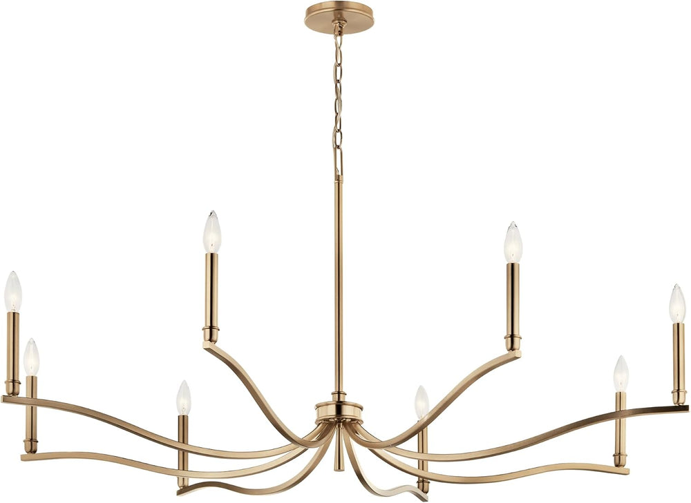 Kichler Malene 8-Light Chandelier, Champagne Bronze