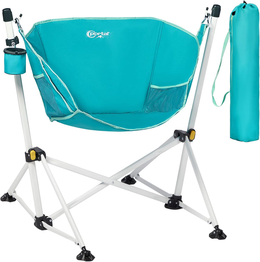 Portal Hammock Camping Chair Folding Rocking Chair Portable Swinging Chair wi...