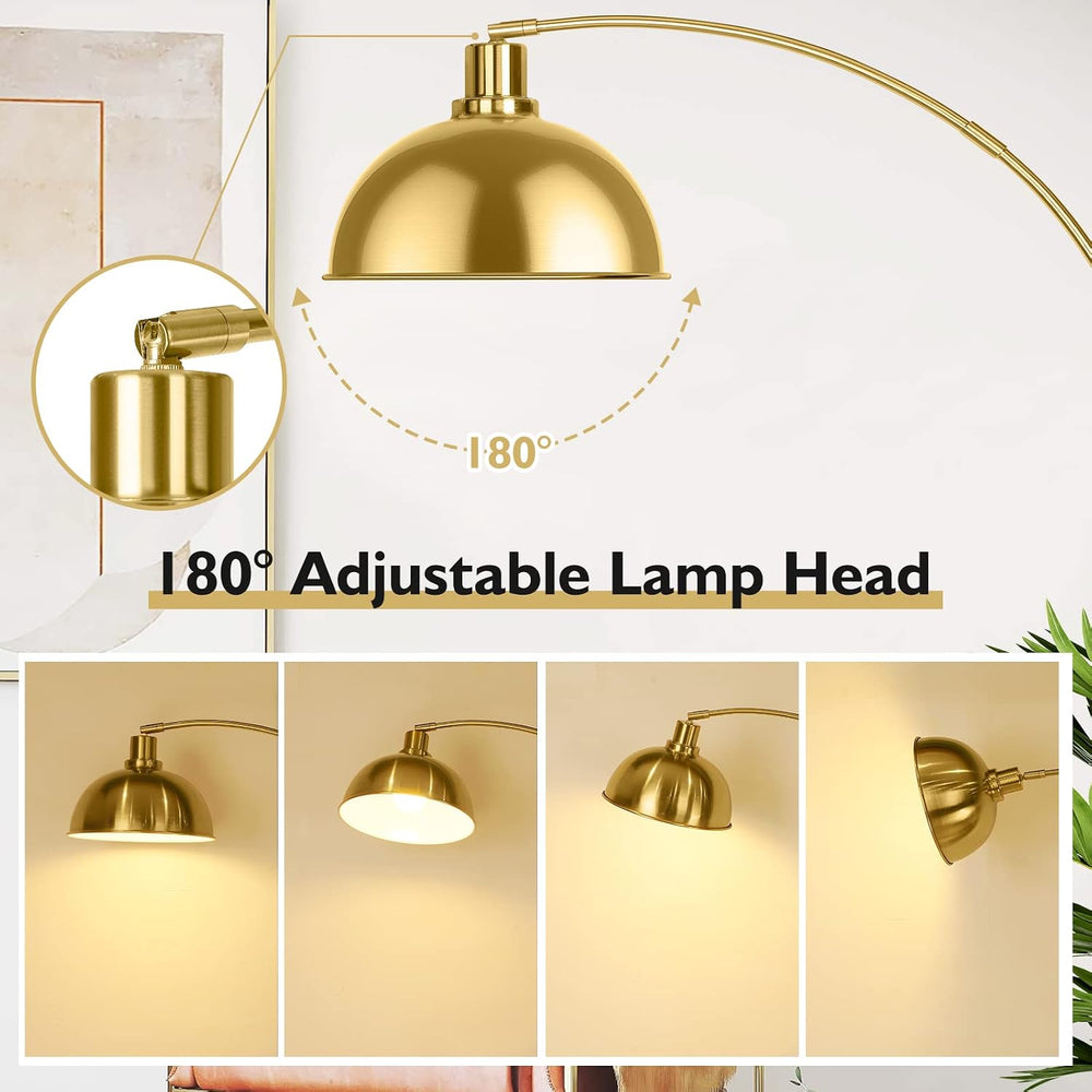 Arc Floor Lamps for Living Room, Modern Tall Standing Lamp Remote Control,Ste...