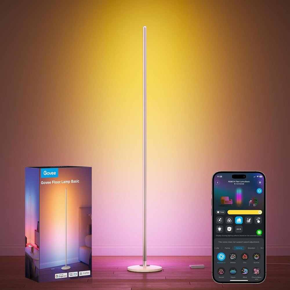 Govee RGBIC Floor Lamp Basic, 1000lm LED Corner Lamp