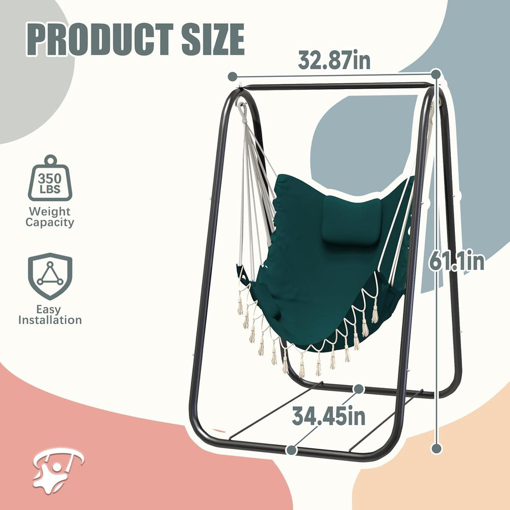 G TALECO GEAR Hammock Chair with Stand, Heavy Duty A-Frame