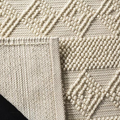 SAFAVIEH Area Rug 8x10 - Natura Collection - Large - Ivory, Handmade Wool &am...
