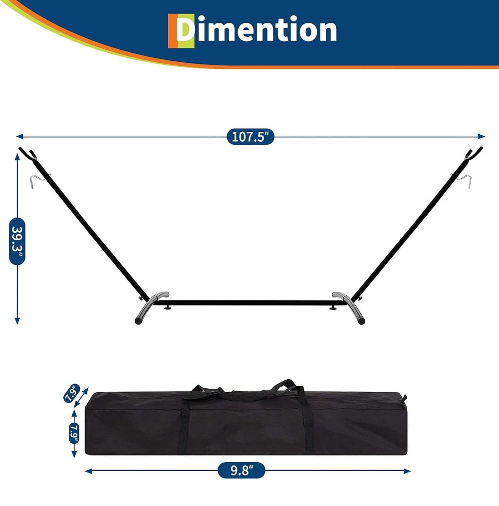 GarveeLife Instant-Setup 2-Person Hammock with Reinforced Steel Frame – Porta...