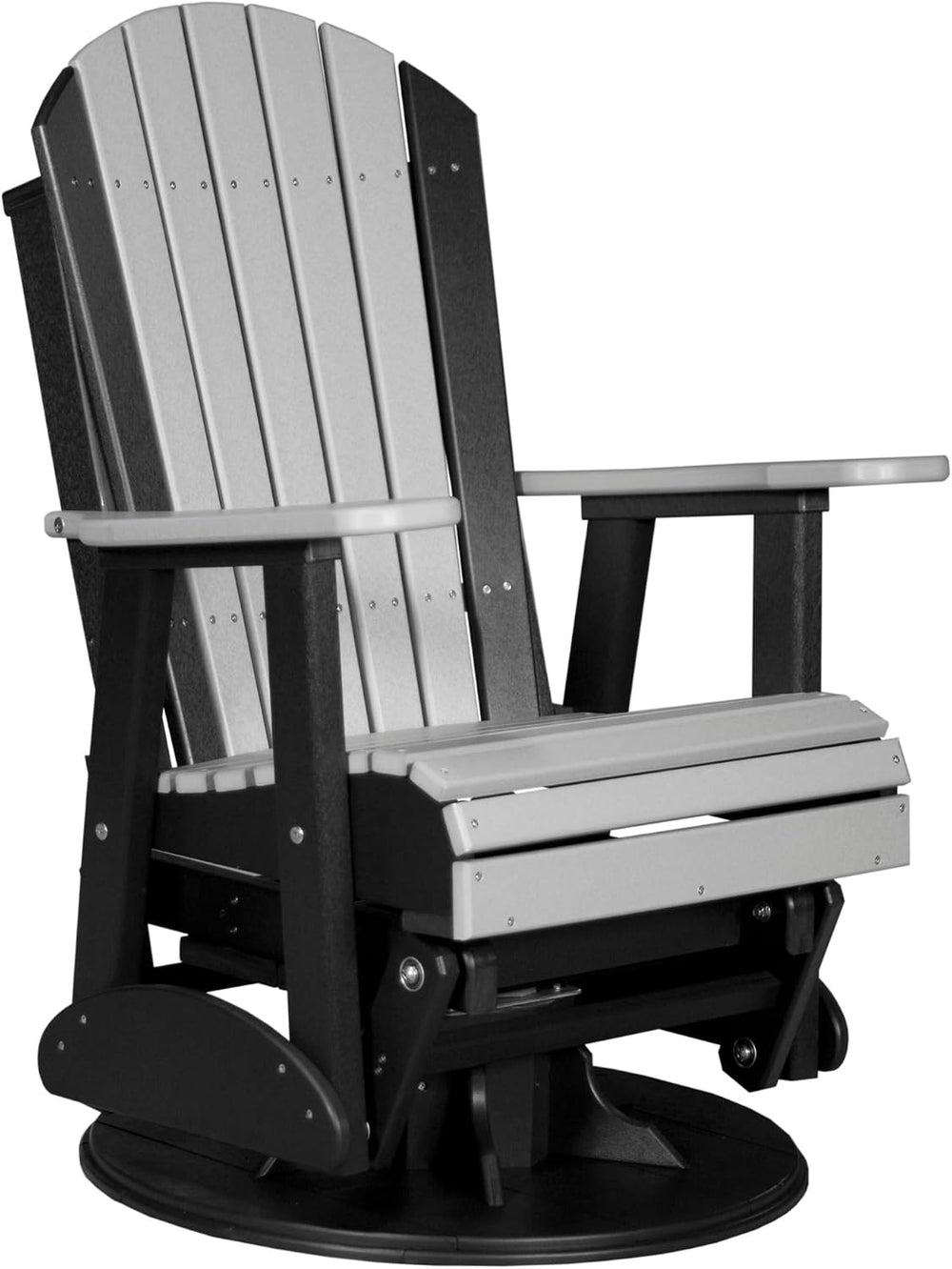 LuxCraft 2' Adirondack Outdoor Swivel Glider Chair, Patio Gliding Rocker,...