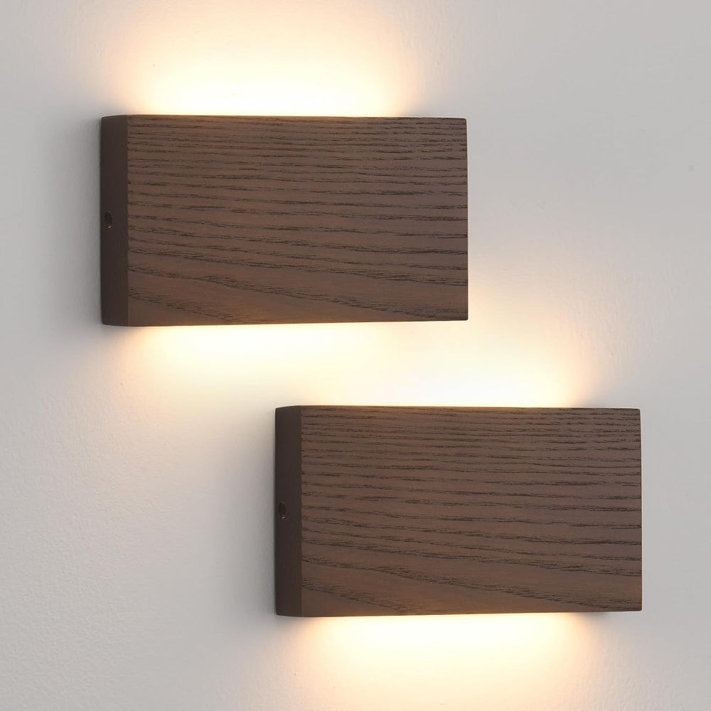 Wood Wall Sconce Indoor Wall Lights Hardwired 2 Pack Up and Down,wall Lights ...
